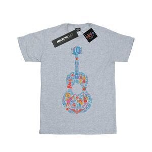 Coco Girls Guitar Cotton T-Shirt / Sports Grey